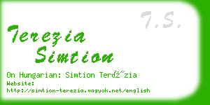 terezia simtion business card